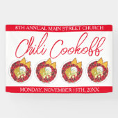 Chili Chili Soup Cookoff Mededinging Super Food Spandoek (Horizontaal)