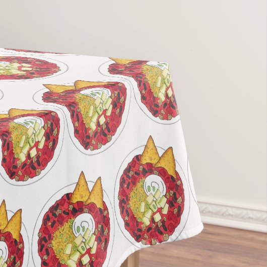 Chili Chili Soup Cookoff Mededinging Super Food Tafelkleed (Voorbeeld)