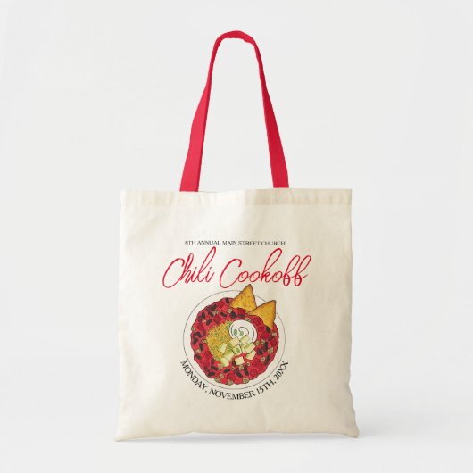 Chili Chili Soup Cookoff Mededinging Super Food Tote Bag (Voorkant)