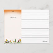 Chili chilipepers Mexicaanse keuken recept kaart (Achterkant)