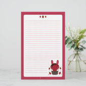 Chili Chocolate Truffle Bunny Briefpapier (Staand voorkant)