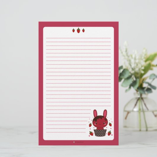 Chili Chocolate Truffle Bunny Briefpapier (Staand voorkant)