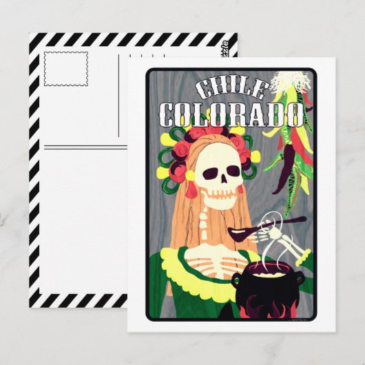 chili colorado cool schema briefkaart (Voorkant / Achterkant)