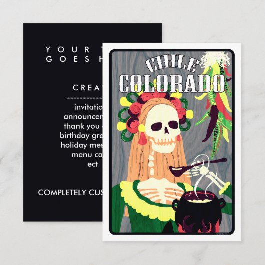 chili colorado ( koel schema ) kaart (Voorkant / Achterkant)