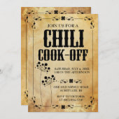 Chili Contest Uitnodigingen ~ Chili Cookout Uitnod (Voorkant / Achterkant)