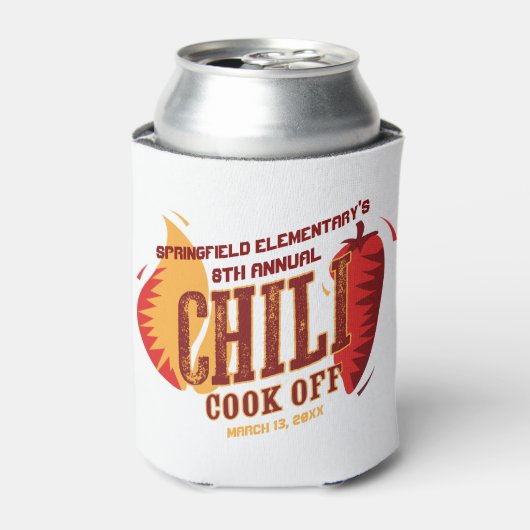 Chili Cook off | BBQ Cookout-wedstrijd Blikjeskoeler (Blikje Voorkant)