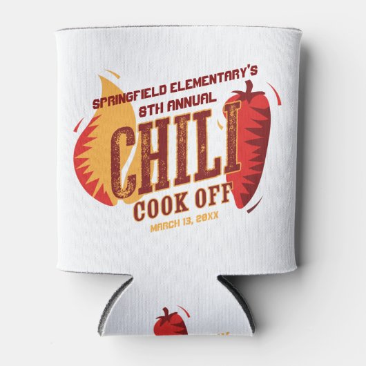 Chili Cook off | BBQ Cookout-wedstrijd Blikjeskoeler (Voorkant)