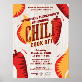 Chili Cook off | BBQ Cookout-wedstrijd Poster