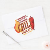 Chili Cook off | BBQ Cookout-wedstrijd Ronde Sticker (Envelop)