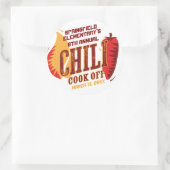 Chili Cook off | BBQ Cookout-wedstrijd Ronde Sticker (Tas)