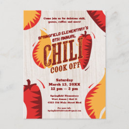 Chili Cook Off | BBQ Cookout Wedstrijd Uitnodiging