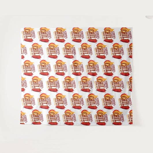 Chili Cook Off | BBQ Wedstrijd Stap en Herhaal Wandkleed (Voorkant (horizontaal))