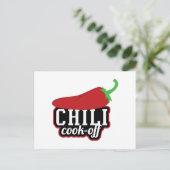 Chili Cook-off Briefkaart (Staand voorkant)