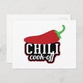 Chili Cook-off Briefkaart (Voorkant / Achterkant)