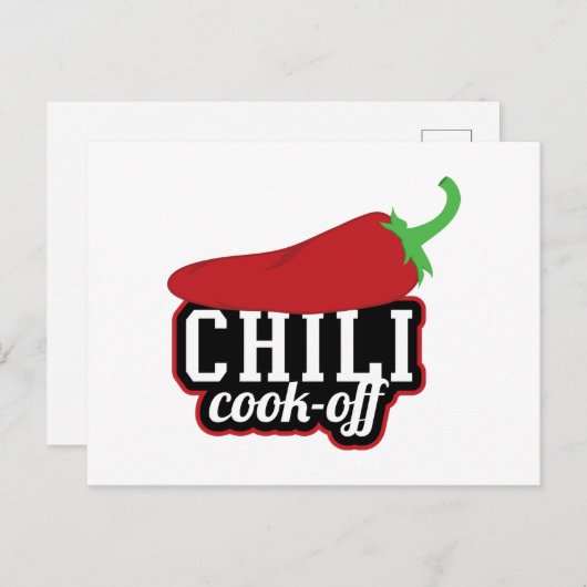 Chili Cook-off Briefkaart (Voorkant / Achterkant)