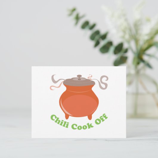 Chili Cook off Briefkaart (Staand voorkant)