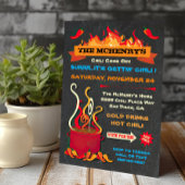 CHILI COOK OFF Chalkboard Party Poster Kaart