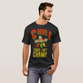 Chili Cook Off Champ Chili Wedstrijd T-shirt (Voorkant volledig)