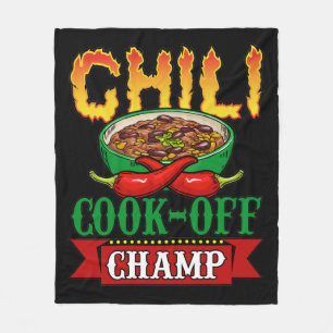 Chili Cook Off Champ Competition Winner Fleece Deken