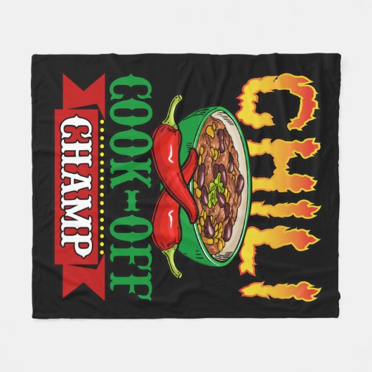 Chili Cook Off Champ Competition Winner Fleece Deken (Voorkant (Horizontaal))