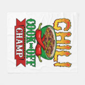 Chili Cook Off Champ Competition Winner Fleece Deken (Voorkant (Horizontaal))