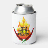 Chili Cook Off Champion Flame Design Blikjeskoeler (Blikje Voorkant)