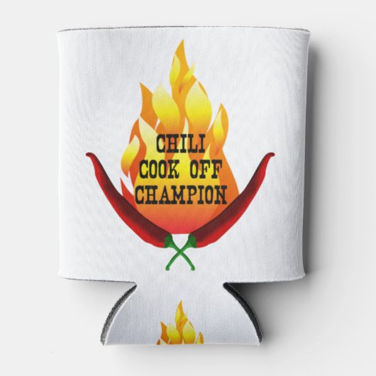 Chili Cook Off Champion Flame Design Blikjeskoeler (Voorkant)