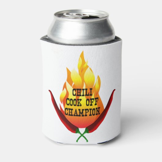 Chili Cook Off Champion Flame Design Blikjeskoeler (Blikje Achterkant)