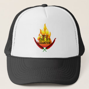 Chili Cook Off Champion Flame Design Trucker Pet