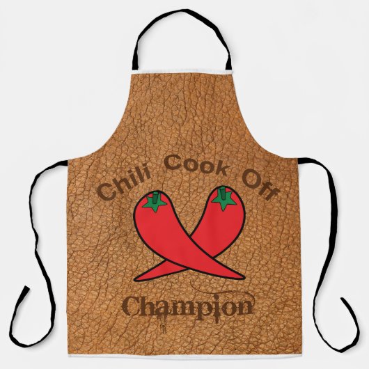 Chili Cook Off Champion lederen patroonpron Schort (Voorkant)
