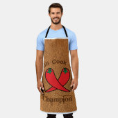 Chili Cook Off Champion lederen patroonpron Schort (Gedragen)