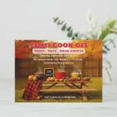 Chili Cook-off Cook Off Cookoff Invitation Kaart (Staand voorkant)
