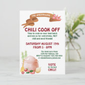 Chili Cook Off Invitation Kaart (Staand voorkant)