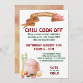 Chili Cook Off Invitation Kaart (Voorkant / Achterkant)