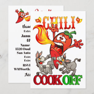 Chili Cook Off Invitation Kaart