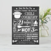 Chili Cook Off Invitation Kaart (Staand voorkant)