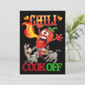 Chili Cook Off Invitation Kaart (Staand voorkant)