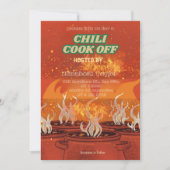 Chili Cook Off Party Invitation Kaart (Voorkant)