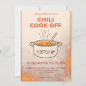 Chili Cook Off Party Invitation Kaart (Voorkant)