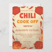 Chili Cook Off Party Invitation Kaart (Voorkant)