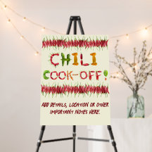 Chili Cook off Sign, aanpassen met evenementdetail