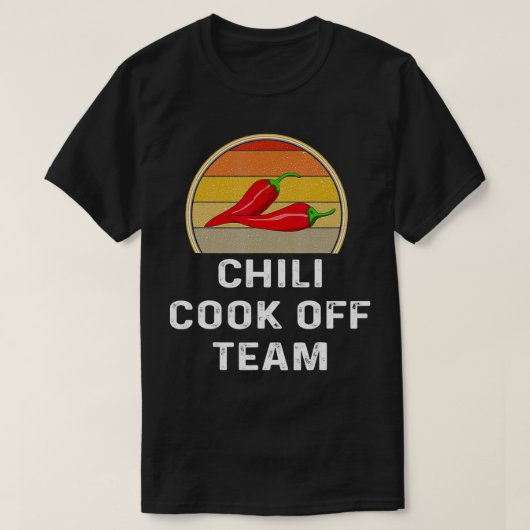 Chili Cook Off Team Grappige Retro  Koken Co T-shirt (Design voorkant)