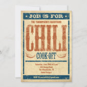 Chili Cook off-uitnodigingen Kaart (Voorkant)