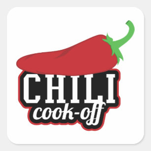 Chili Cook-off Vierkante Sticker