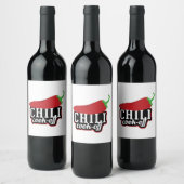 Chili Cook-off Wijn Etiket (Flessen)