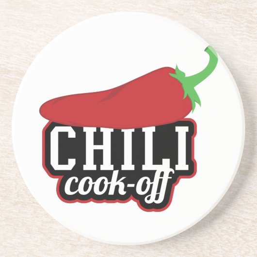 Chili Cook-off Zandsteen Onderzetter (Voorkant)