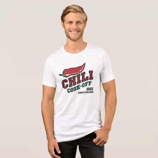 Chili Cook uit competitie Tri-Blend Shirt (Voorkant volledig)