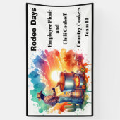 Chili Cooking Cowboy 1 (bonen of geen bonen) Spandoek (Verticaal)