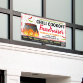Chili Cookoff Fundraiser Banner met qr-code (Buitenkant Gebouw)
