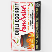 Chili Cookoff Fundraiser Banner met qr-code (Verticaal)
